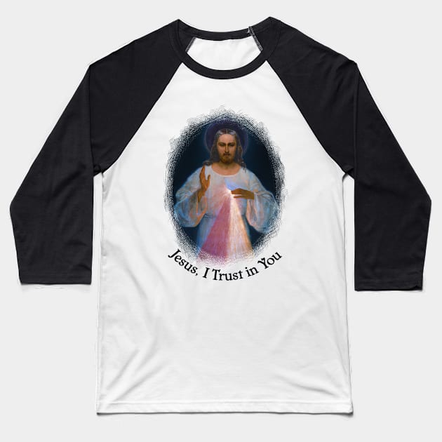 Jesus Divine Mercy Sacred Heart Catholic Sr Faustina Saint Margaret Mary Alacoque Baseball T-Shirt by hispanicworld